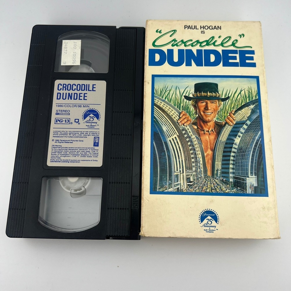 Crocodile‎ Dundee VHS 1987 Paramount 75th Anniversary Paul Hogan 32029 PG-133